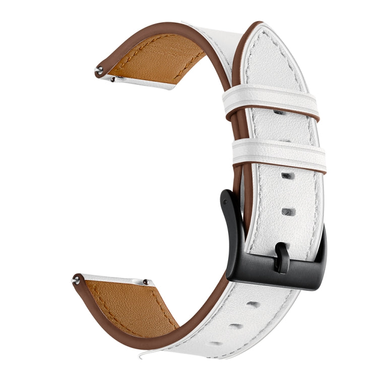 For Huawei Watch GT3 Pro 43mm / 46mm 22mmFirst Layer Leather Sewing Thread Watch Band