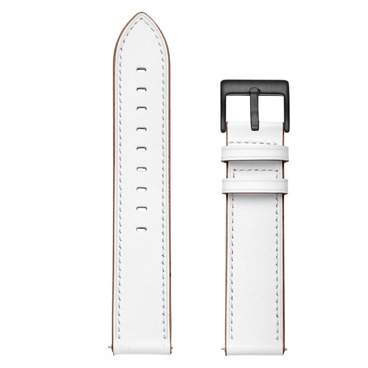 For Huawei Watch GT3 Pro 43mm / 46mm 22mmFirst Layer Leather Sewing Thread Watch Band