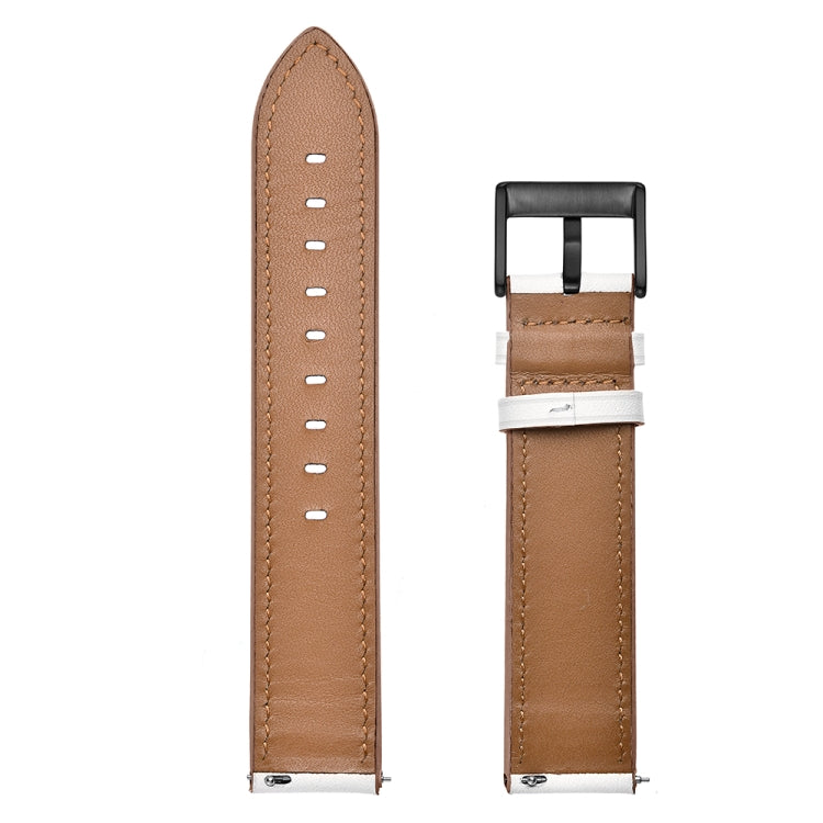 For Huawei Watch GT3 Pro 43mm / 46mm 22mmFirst Layer Leather Sewing Thread Watch Band