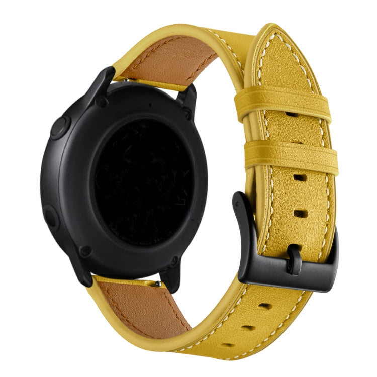 For Huawei Watch GT3 Pro 43mm / 46mm 22mmFirst Layer Leather Sewing Thread Watch Band