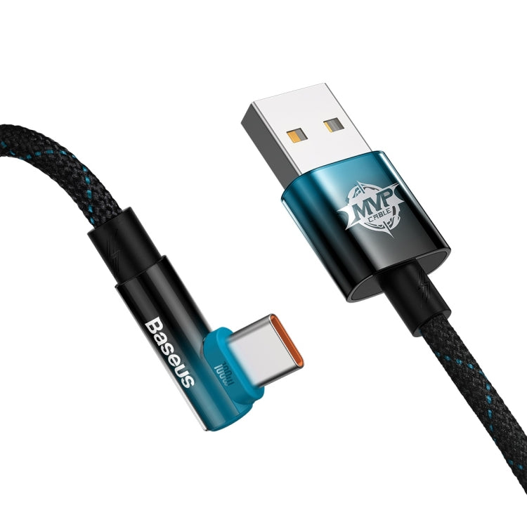 Baseus MVP Series 2 100W USB to USB-C / Type-C Mobile Game Elbow Fast Charge Data Cable, Length:1m