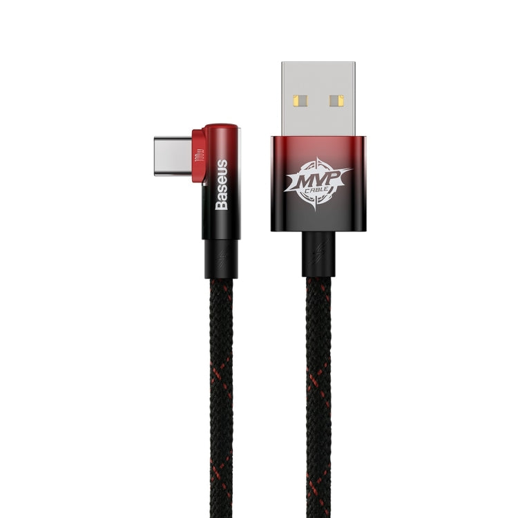Baseus MVP Series 2 100W USB to USB-C / Type-C Mobile Game Elbow Fast Charge Data Cable, Length:2m