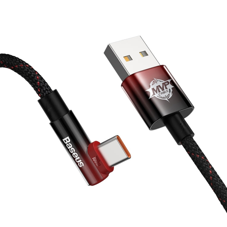 Baseus MVP Series 2 100W USB to USB-C / Type-C Mobile Game Elbow Fast Charge Data Cable, Length:2m