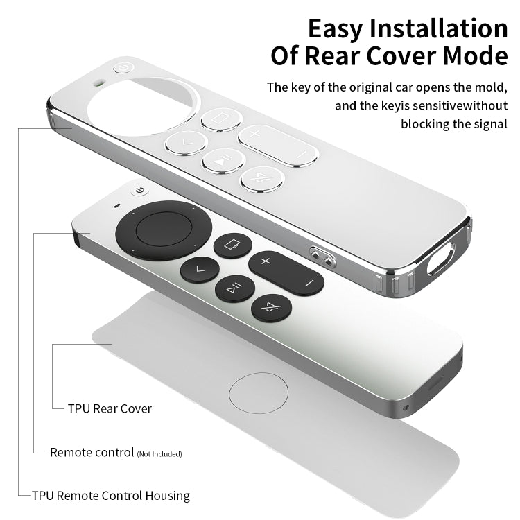 TPU Protective Case For Apple TV 4K 4th Siri Remote Control