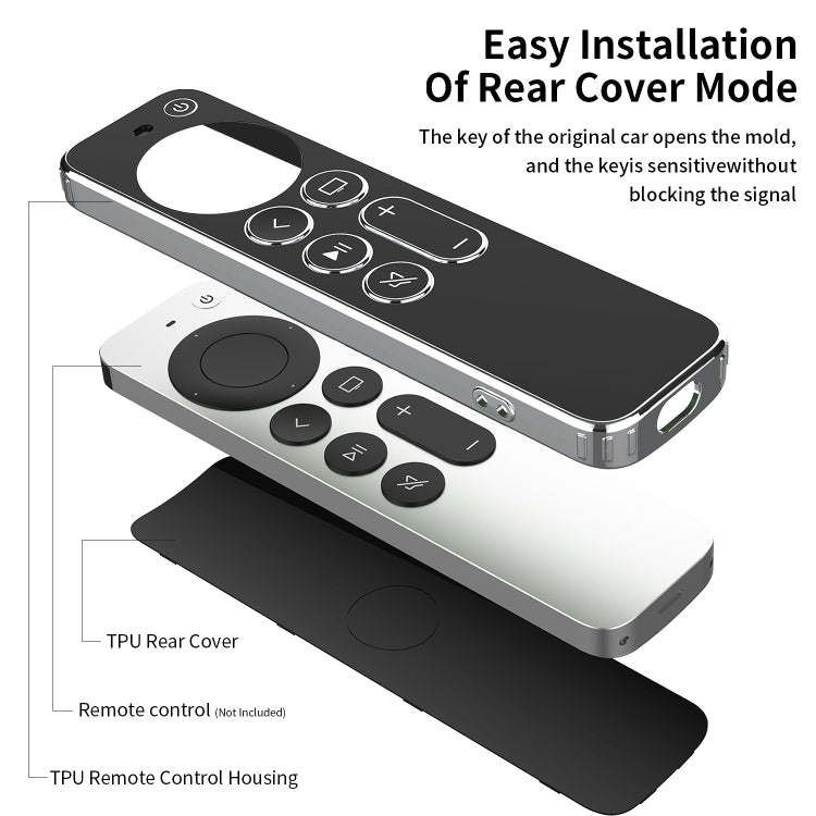 TPU Protective Case For Apple TV 4K 4th Siri Remote Control