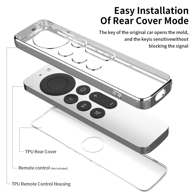 TPU Protective Case For Apple TV 4K 4th Siri Remote Control