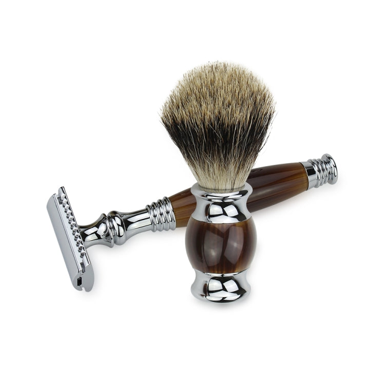 FK-4U Men Manual Double Edge Shaving Razor Kit with Shaving Brush / Bowl / Soap / Brush Stand / Blades