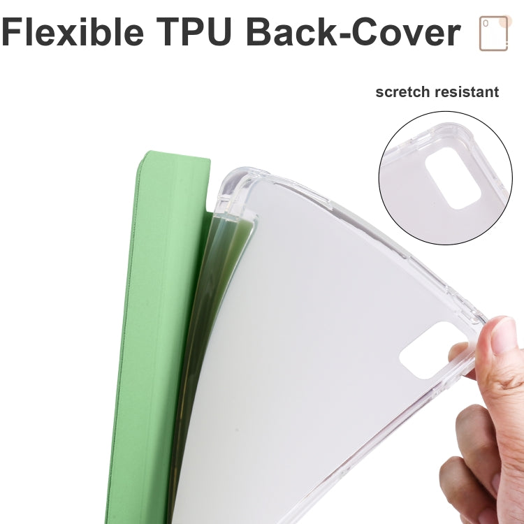 For Honor V6 10.4 inch 3-folding Transparent TPU Smart Leather Tablet Case