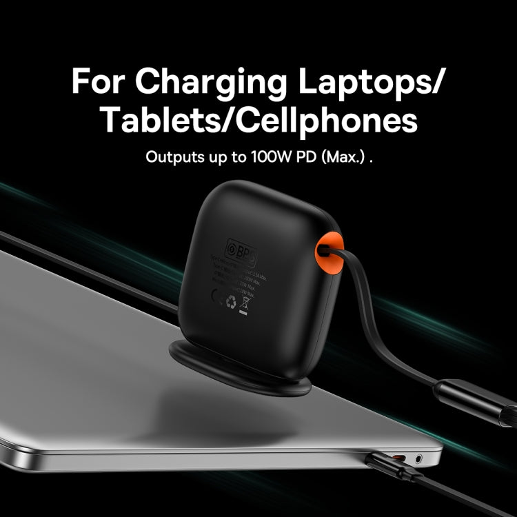 Baseus Traction Series 100W USB-C/Type-C to Micro USB+8 Pin+USB-C/Type-C 3 in 1 Stretch Fast Charging Data Cable, Length: 1.7m(Black)