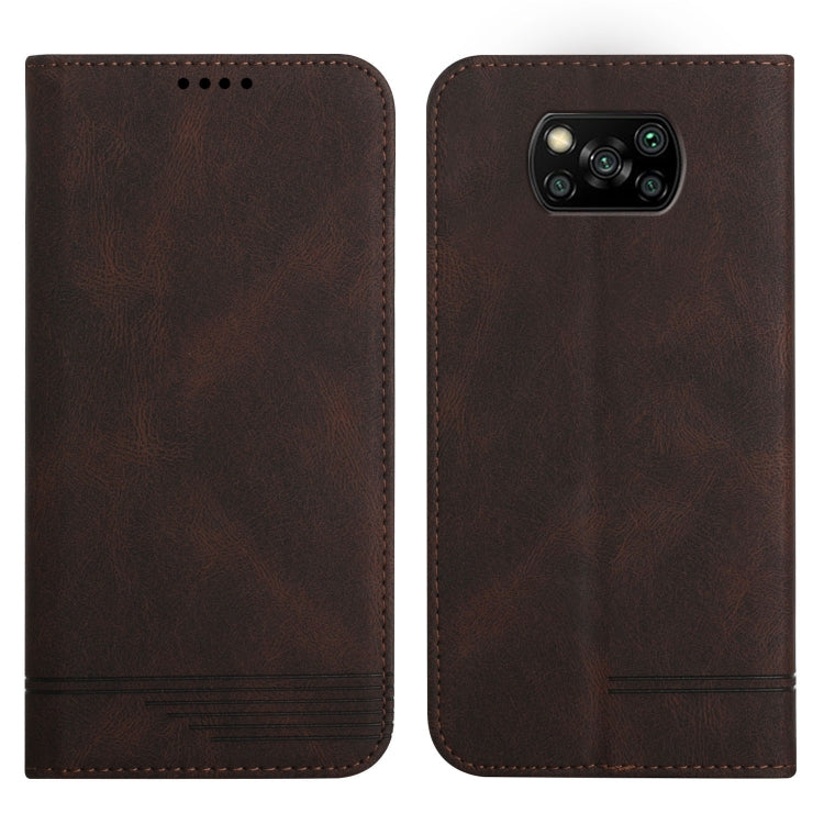 For Xiaomi Poco X3 Strong Magnetic Leather Case