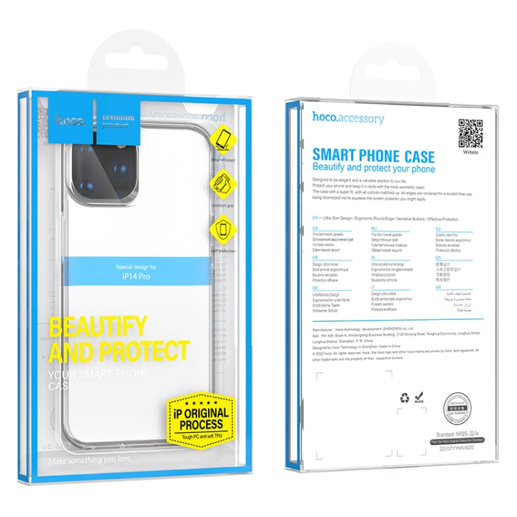 For iPhone 14 Pro hoco Crystal Diamond Ultra-transparent Phone Case