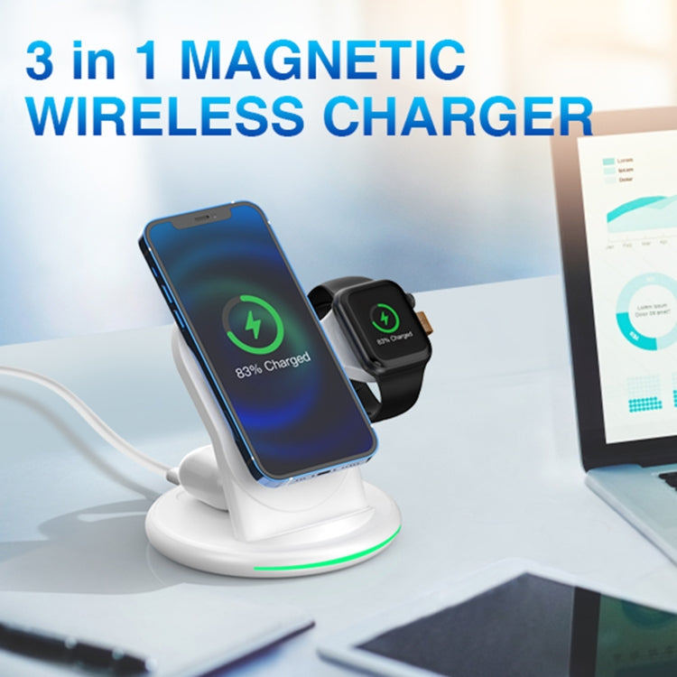 W02 3 in 1 Magnetic Wireless Charger