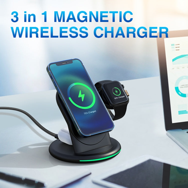 W02 3 in 1 Magnetic Wireless Charger