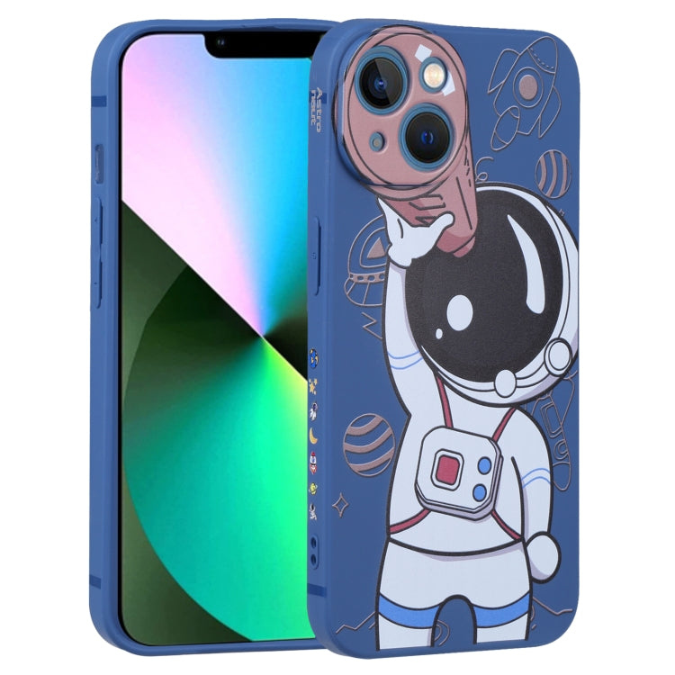 For iPhone 14 Plus Spaceman Binoculars Phone Case
