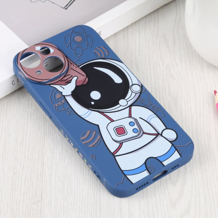 For iPhone 14 Plus Spaceman Binoculars Phone Case