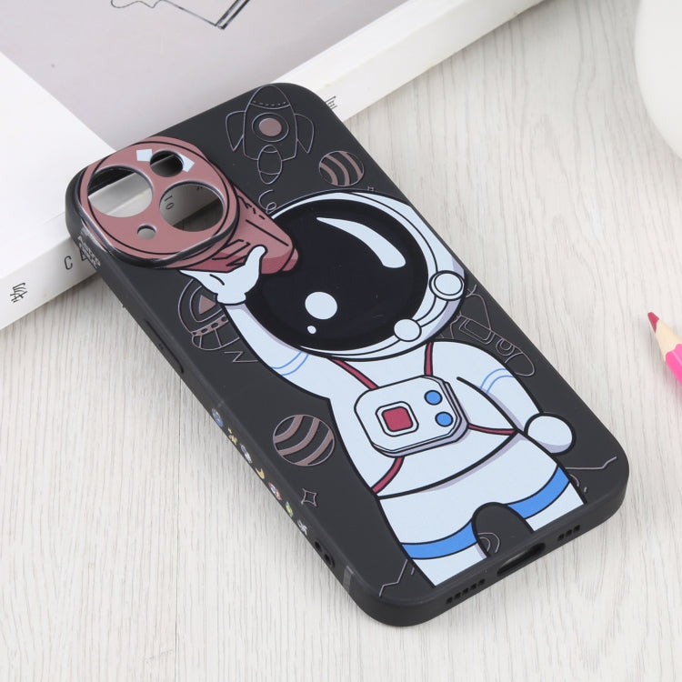 For iPhone 14 Plus Spaceman Binoculars Phone Case