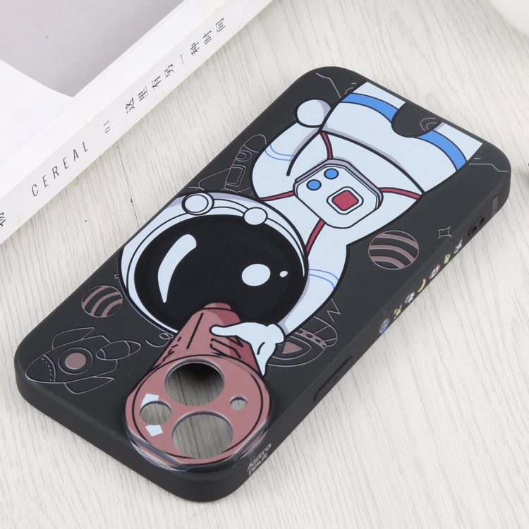 For iPhone 14 Plus Spaceman Binoculars Phone Case
