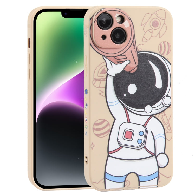 For iPhone 14 Plus Spaceman Binoculars Phone Case