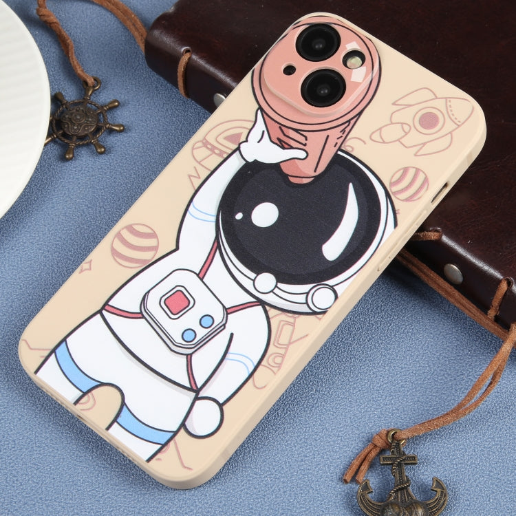 For iPhone 14 Plus Spaceman Binoculars Phone Case