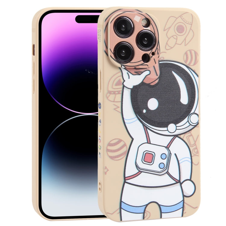 For iPhone 14 Pro Max Spaceman Binoculars Phone Case