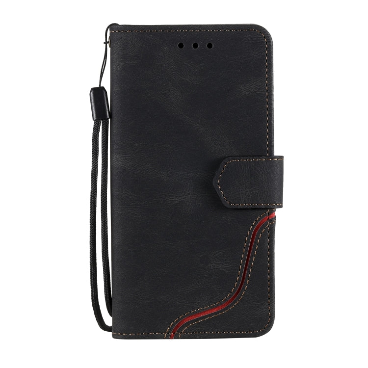For iPhone 14 Pro Max Three-color Stitching Leather Case