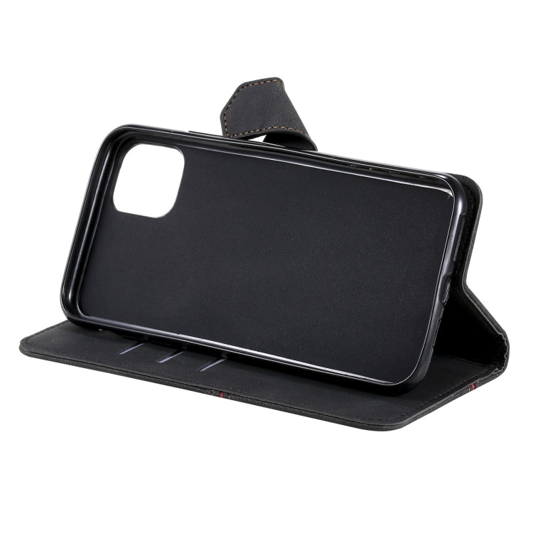 For iPhone 14 Pro Max Three-color Stitching Leather Case