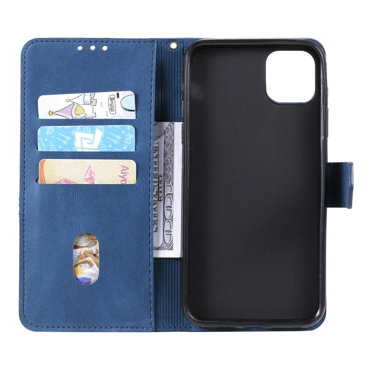 For iPhone 14 Plus Three-color Stitching Leather Case