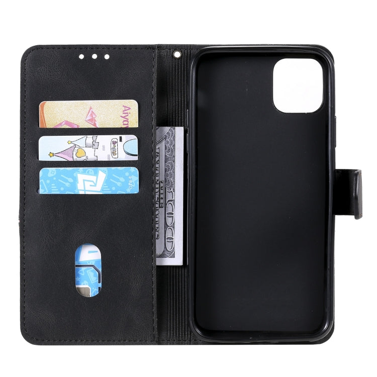 For iPhone 14 Three-color Stitching Leather Case