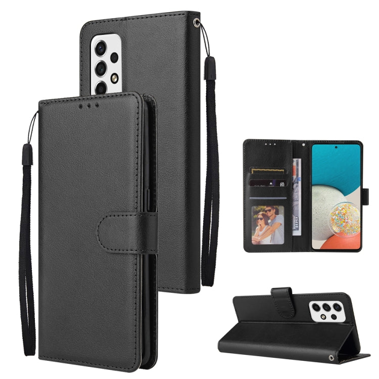 For Samsung Galaxy A53 5G 3 Card Slots Multifunctional Leather Phone Case