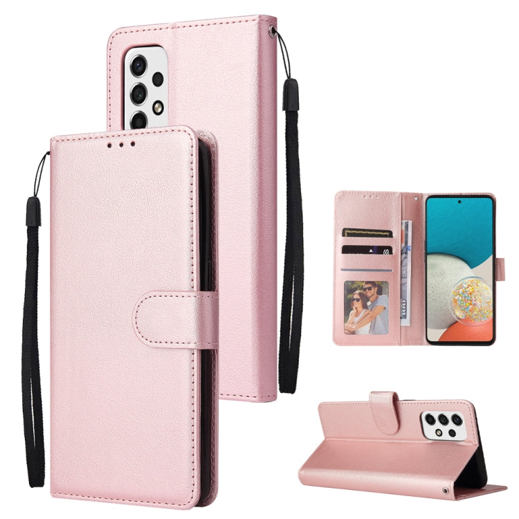 For Samsung Galaxy A53 5G 3 Card Slots Multifunctional Leather Phone Case