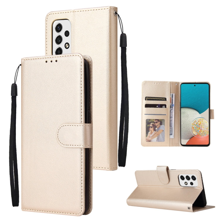 For Samsung Galaxy A53 5G 3 Card Slots Multifunctional Leather Phone Case