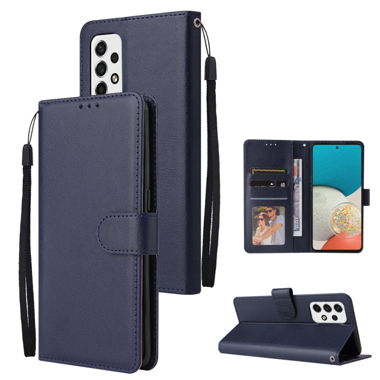 For Samsung Galaxy A53 5G 3 Card Slots Multifunctional Leather Phone Case