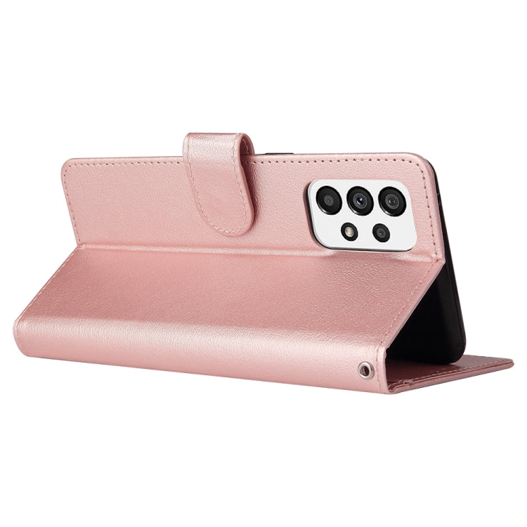 For Samsung Galaxy A73 5G 3 Card Slots Multifunctional Leather Phone Case