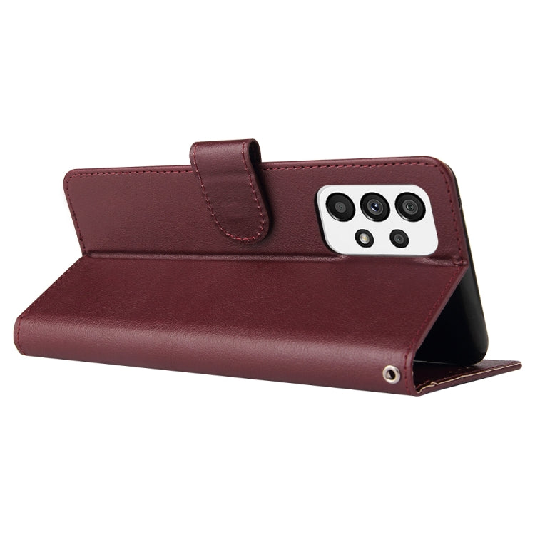 For Samsung Galaxy A73 5G 3 Card Slots Multifunctional Leather Phone Case