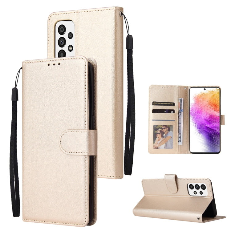 For Samsung Galaxy A73 5G 3 Card Slots Multifunctional Leather Phone Case