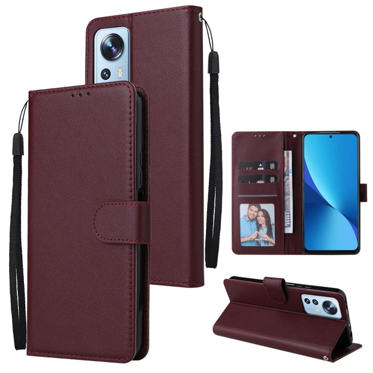For Xiaomi 12 Lite 3 Card Slots Multifunctional Leather Phone Case