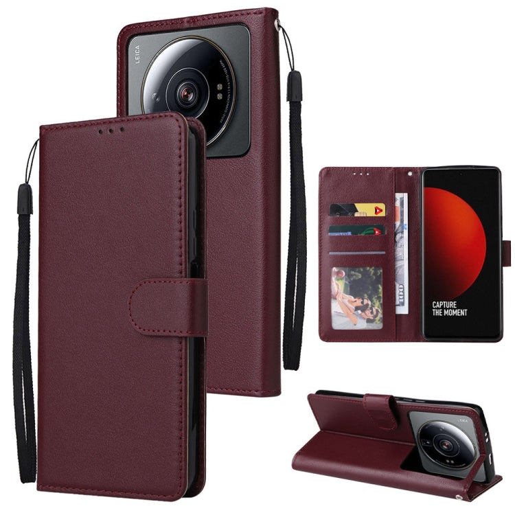 For Xiaomi 12S Ultra 3 Card Slots Multifunctional Leather Phone Case