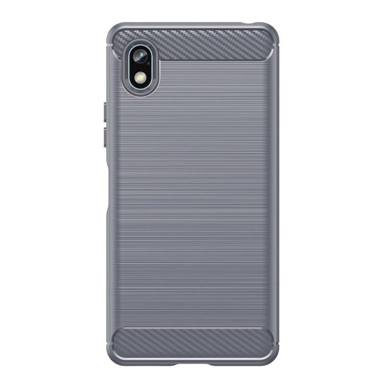 For Sony Xperia Ace III Brushed Texture Carbon Fiber TPU Phone Case