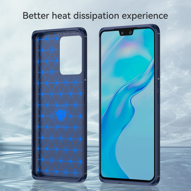 For vivo S12 Pro Brushed Texture Carbon Fiber TPU Phone Case