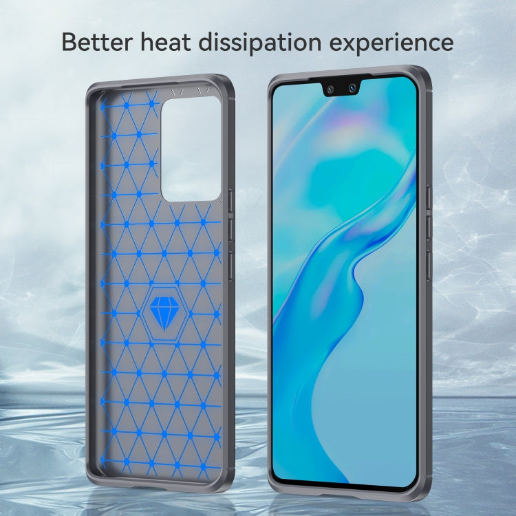 For vivo V23 Pro Brushed Texture Carbon Fiber TPU Phone Case