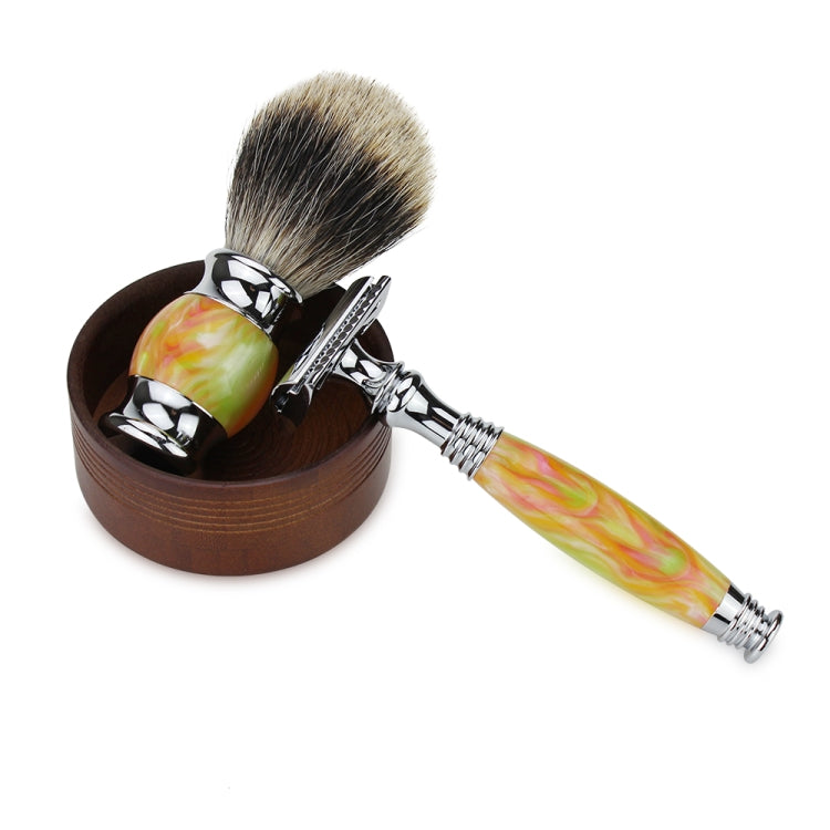 FK-6W Men Manual Shaving Razor Kit with Shaving Brush / Bowl / Soap / Brush Stand / Blades