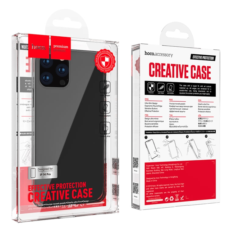 For iPhone 14 Pro hoco Fascination Series TPU Phone Case(Black)