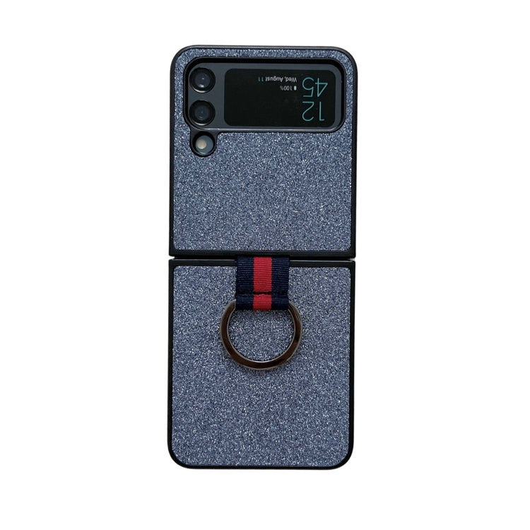 For Samsung Galaxy Z Flip4 Glitter Powder PU Phone Case With Ring