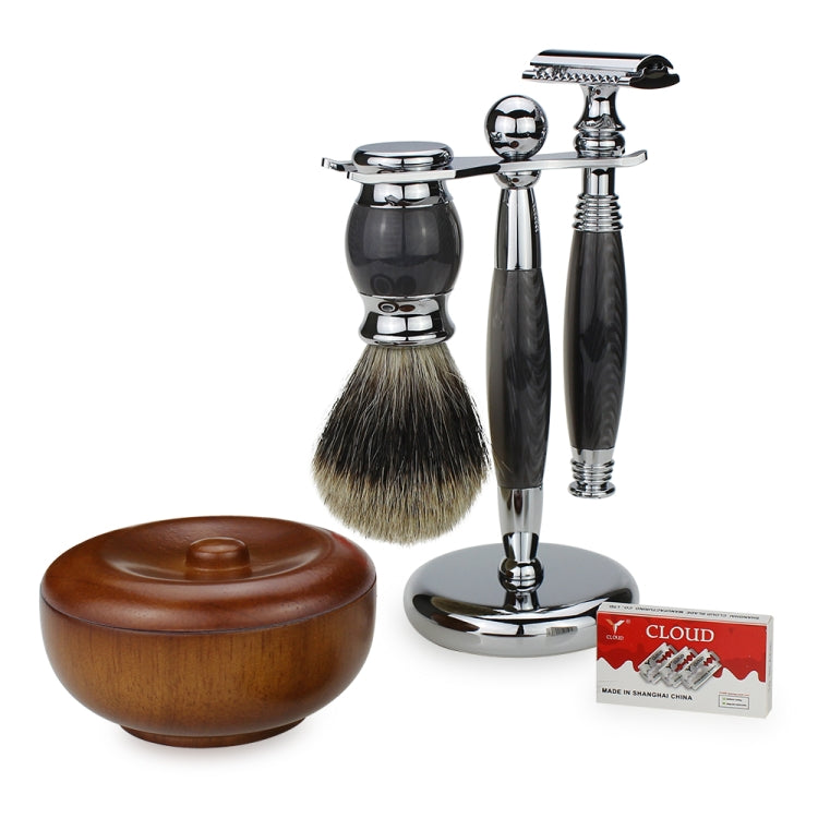 FK-7A Men Manual Shaving Razor Kit with Shaving Brush / Bowl / Soap / Brush Stand / Blades