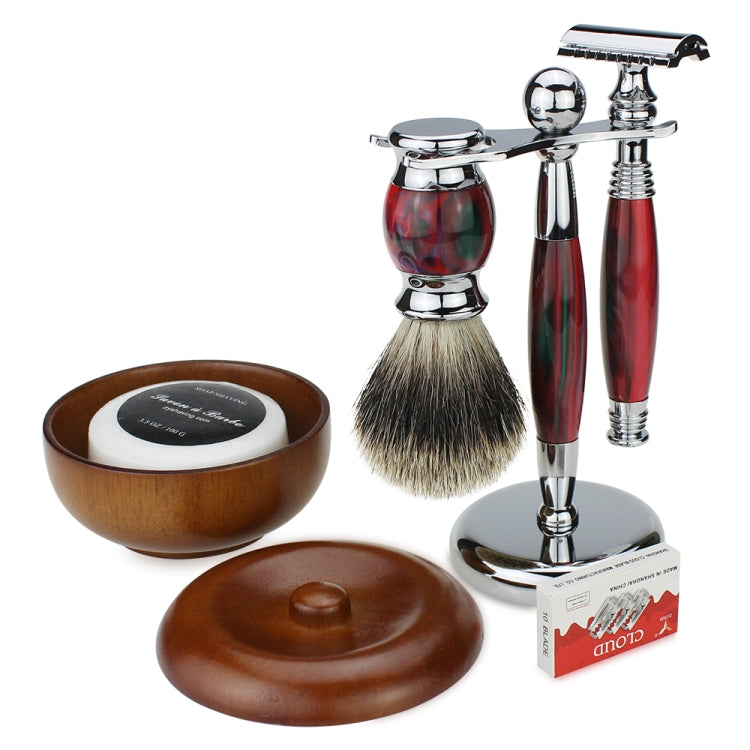 FK-8 Men Manual Shaving Razor Kit with Shaving Brush / Bowl / Soap / Brush Stand / Blades