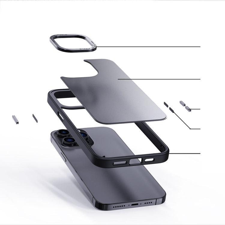 For iPhone 14 Plus Gold Version Frosted Back Shockproof Phone Case