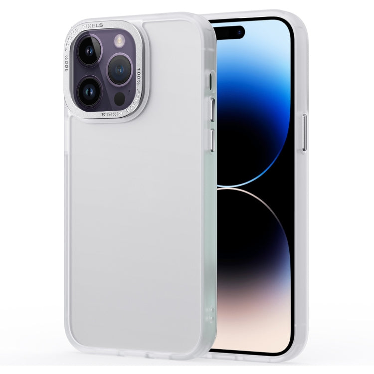 For iPhone 14 Pro Max Gold Version Frosted Back Shockproof Phone Case