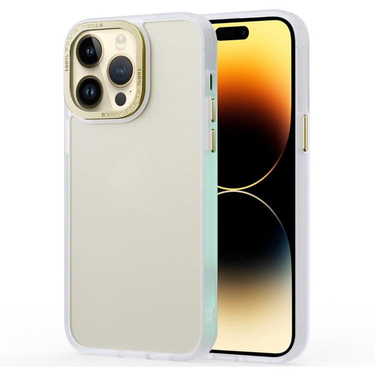 For iPhone 14 Pro Max Gold Version Frosted Back Shockproof Phone Case