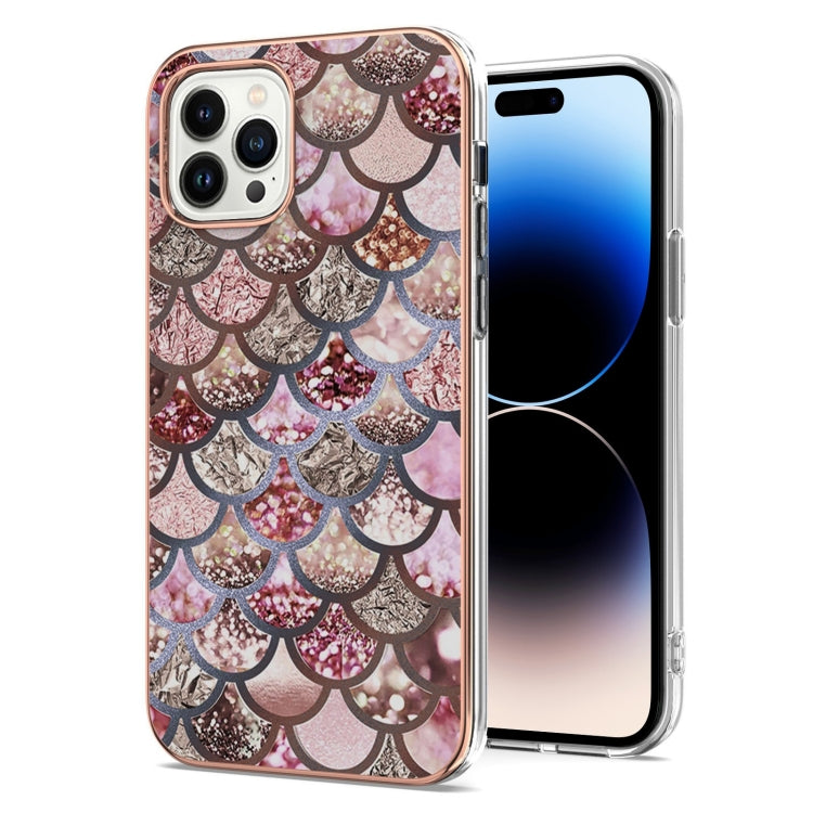 For iPhone 14 Pro Electroplating Pattern IMD TPU Shockproof Case