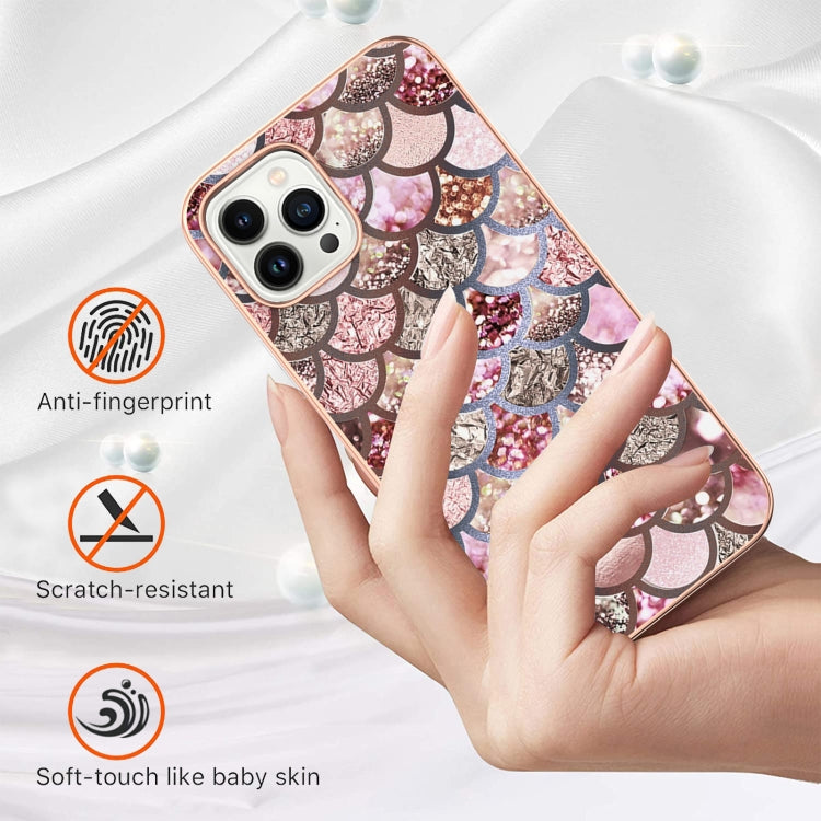 For iPhone 14 Pro Electroplating Pattern IMD TPU Shockproof Case